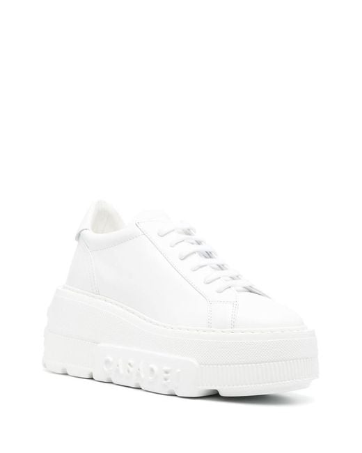 Casadei White Nexus Leather Sneakers
