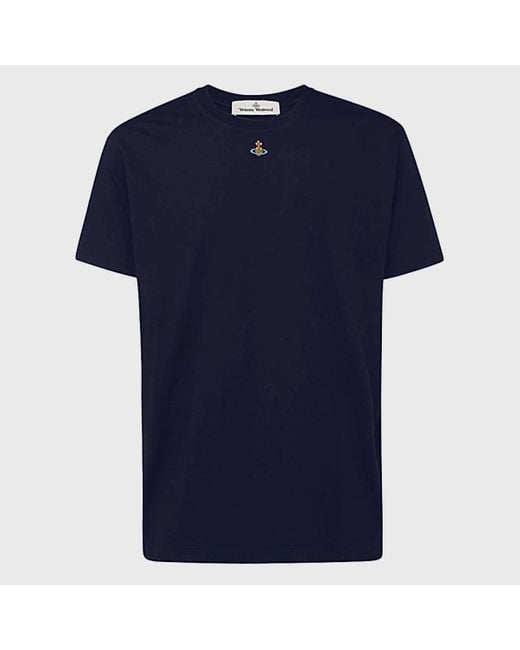 Vivienne Westwood Navy Blue Cotton T-shirt for men