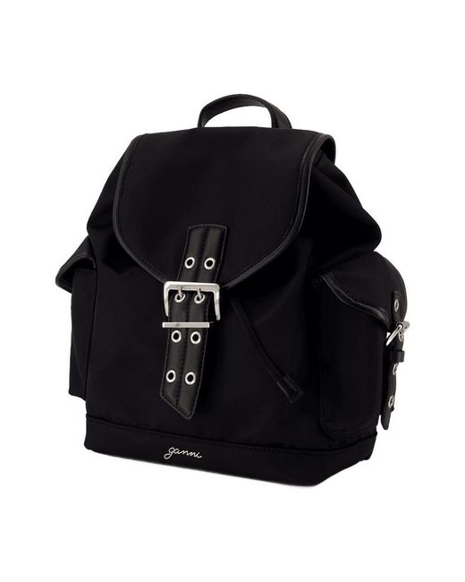 Ganni Black Bucky Small Backpack