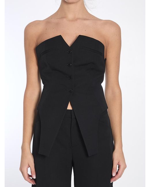 Alexander Wang Black Deconstructed Top