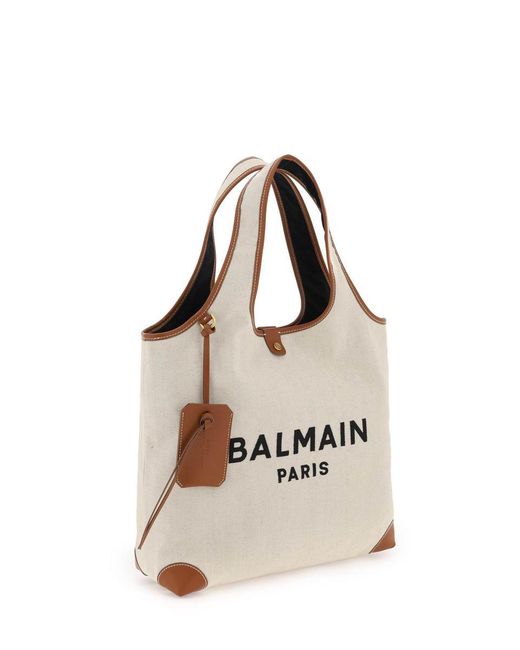 Balmain Natural B-army Grocery Bag