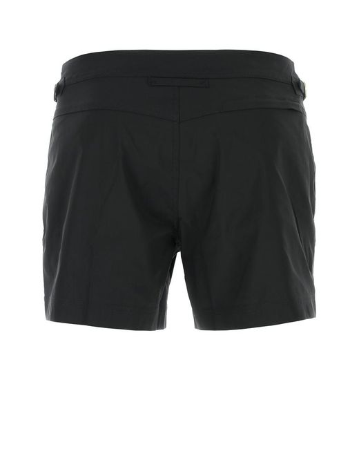 Tom Ford Black Polyester Swimming Shorts for men
