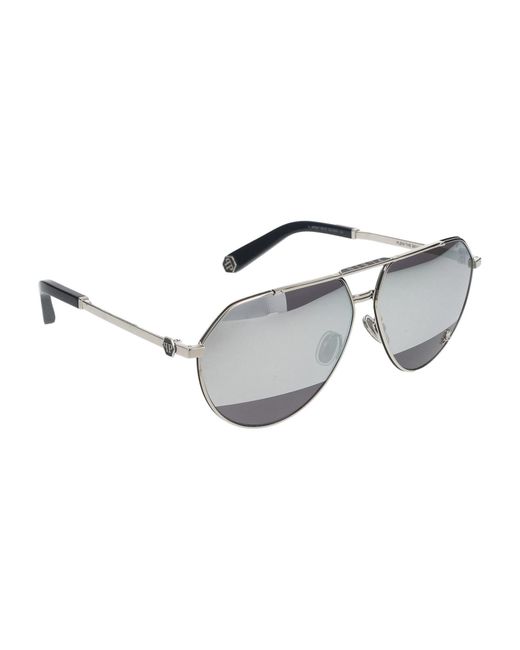 Philipp Plein Gray Sunglasses for men