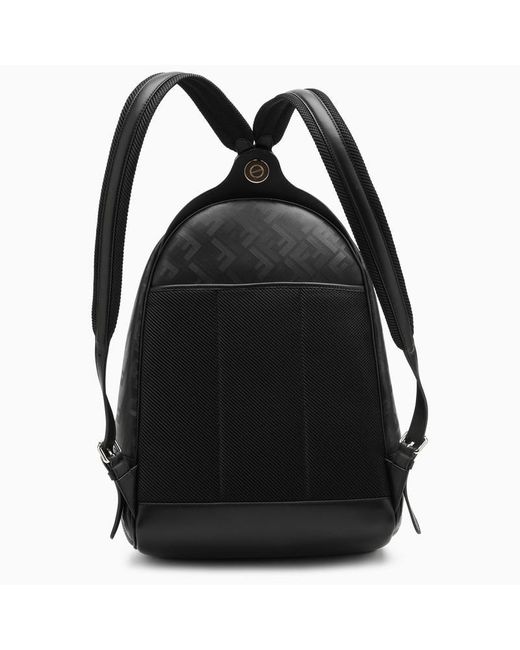 Fendi Black Shadow Diagonal Backpack for men