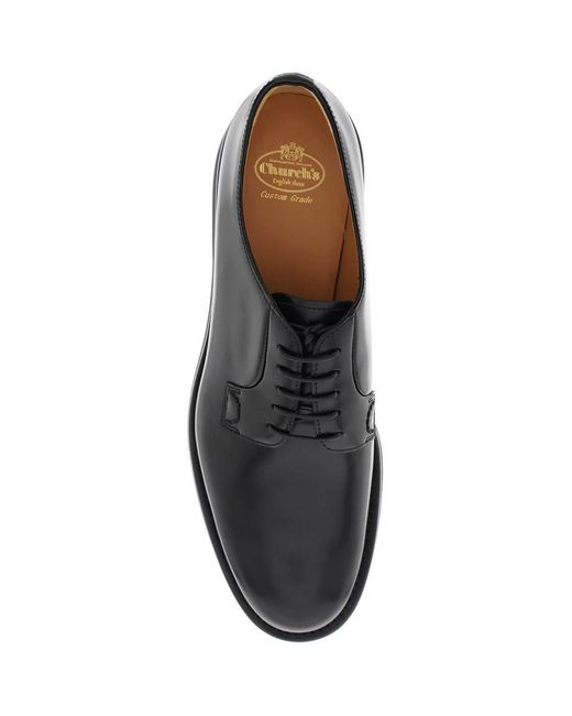 Church's Black Leather Shannon Derby Shoes