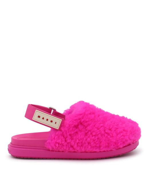 Marni Pink Flat Shoes