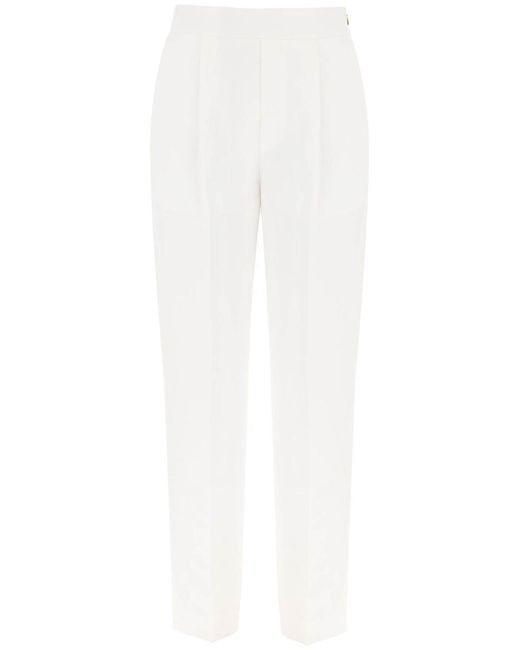 Agnona White Linen Trousers