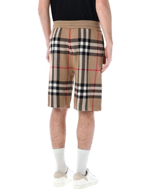 Burberry Black Check Shorts for men