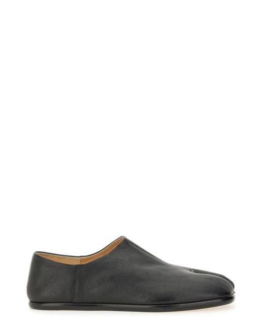 Maison Margiela Gray Leather Tabi Mules for men