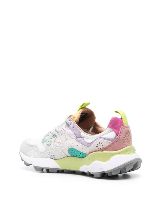 Flower Mountain White Multicolor Low-top Sneakers