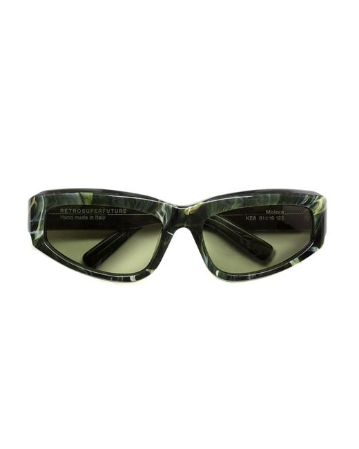 Retrosuperfuture Green Motore Tartaruga Sunglasses