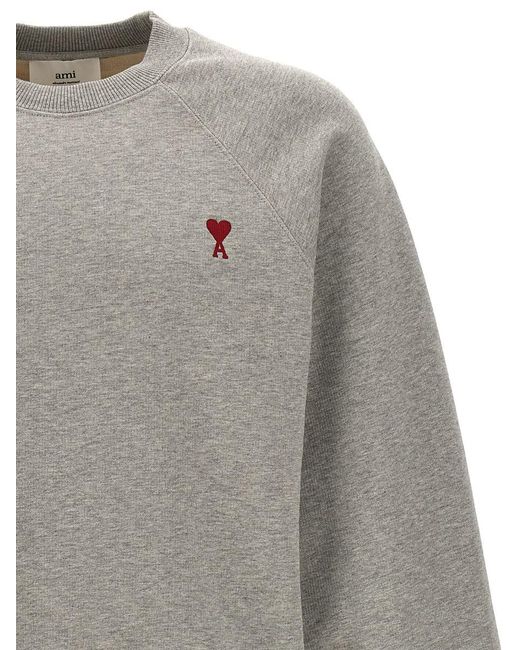AMI Gray 'Ami De Coeur' Sweatshirt for men