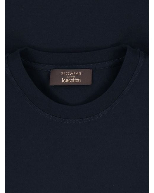 Zanone Blue T-Shirts And Polos for men
