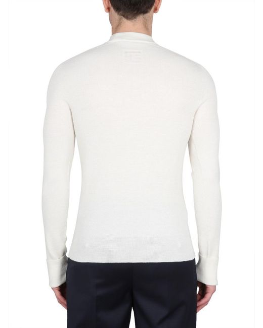 Balmain White Wool Jersey for men