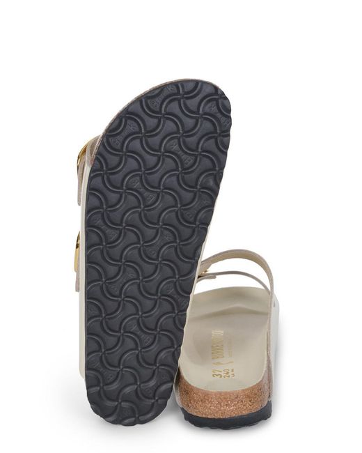 Birkenstock White 'Arizona Big Buckle' Slippers