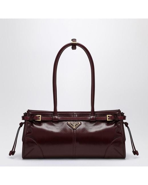 Prada Purple Medium Burgundy Bonnie Handbag