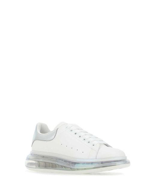 Alexander McQueen White Oversize Sneakers With Iridescent Sole for men