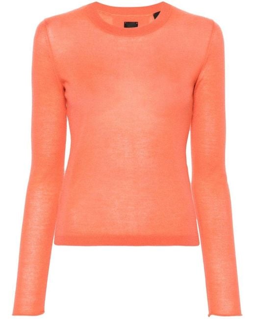 Pinko Orange Crew Neck Sweater
