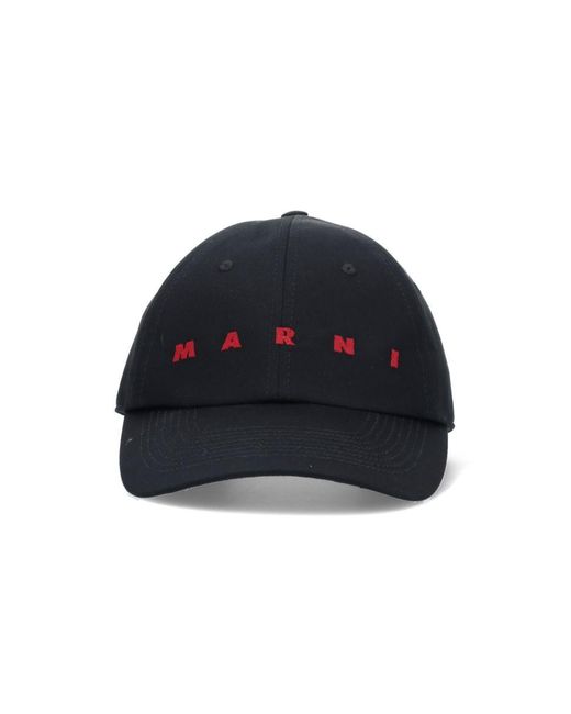 Marni Blue Logo Baseball Cap for men