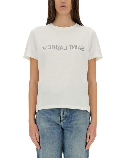 Saint Laurent White Reverse T-shirt