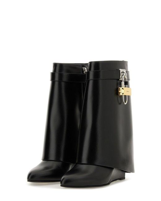 Givenchy Black 'shark Lock' Ankle Boots