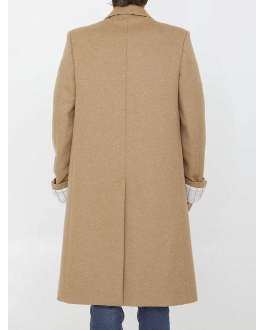 Gucci Natural Camel Wool Coat for men
