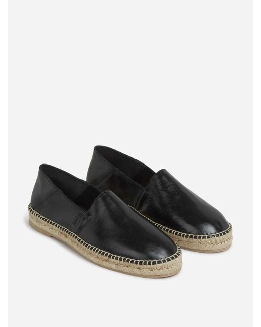 AMI Gray Leather Espadrilles for men