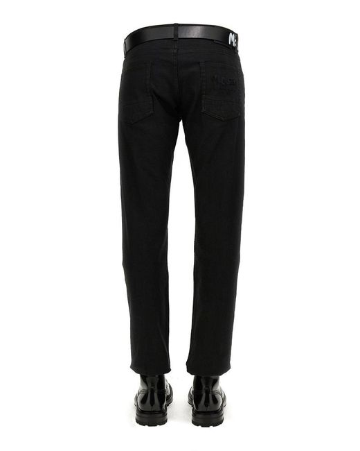 Alexander McQueen Black Jeans With Logo Embroidery for men