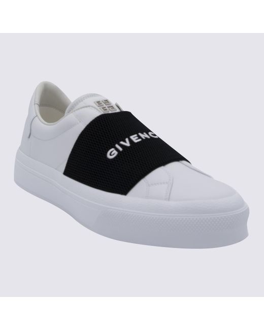 Givenchy White And Black Leather City Sneakers for men