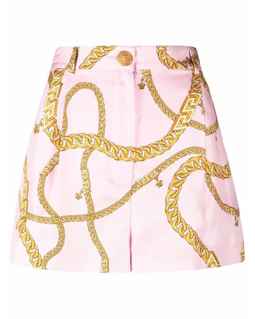 versace shorts pink