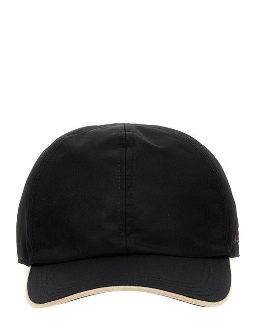 Kiton Black Logo Embroidery Cap Hats for men