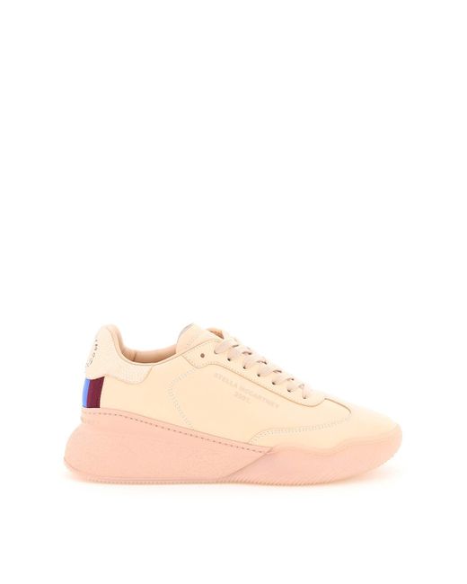 Stella McCartney Faux Leather Trainer Sneakers in Pink - Save 12% | Lyst