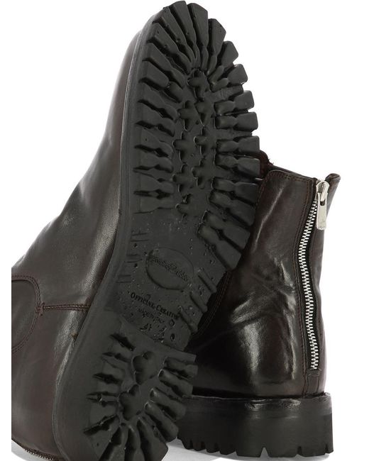 Officine Creative Black "iconic" Ankle Boots for men