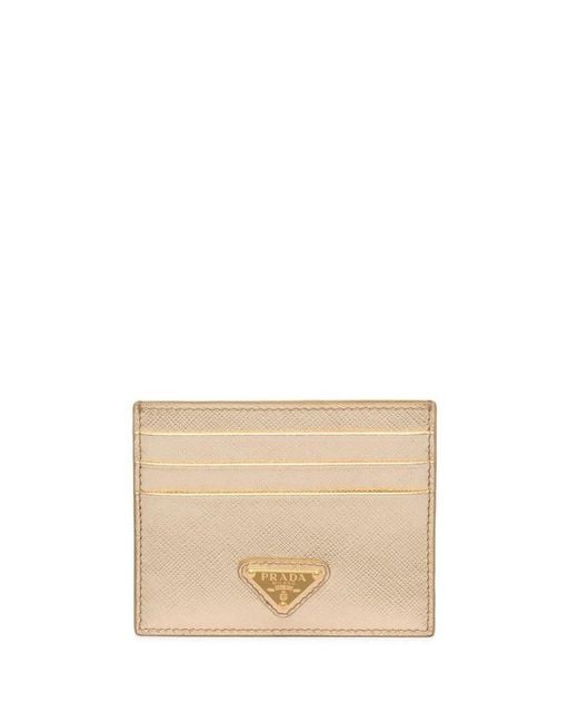 small logo-plaque Saffiano wallet