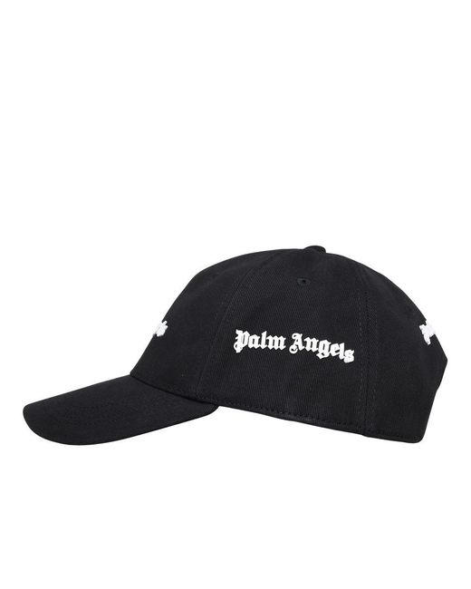 Palm Angels Black Embroidered-logo Baseball Cap for men