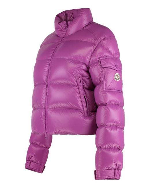 Moncler Purple Petra Short Down Jacket