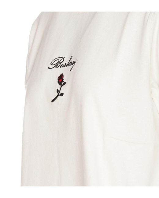 Burberry White T-Shirt With Logo