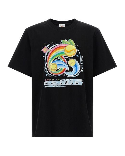 Casablanca Black Manga Tennis Ball' T-Shirt for men