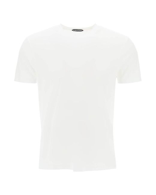 Tom Ford White Cottono And Lyocell T Shirt for men