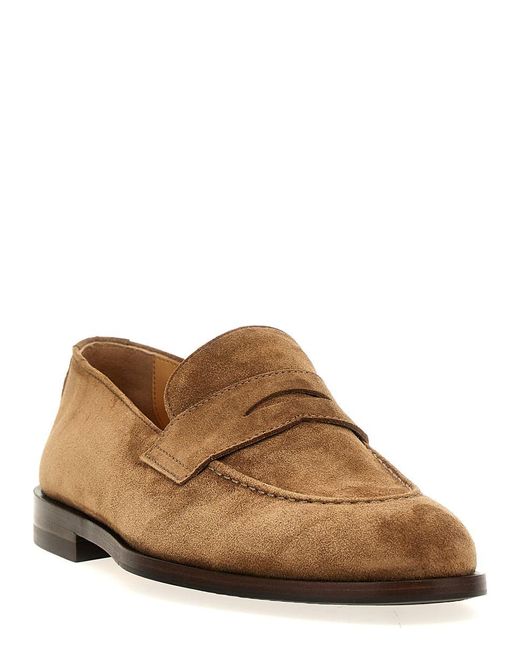 Brunello Cucinelli Brown Flex Loafers for men