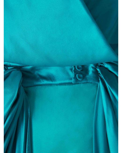ANDRES OTALORA Blue Mongui Midi Dress