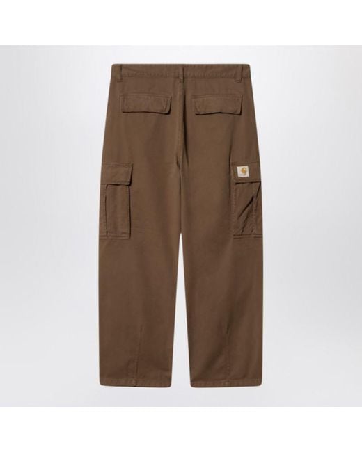 Carhartt Brown Liberica Rinsed Cole Cargo Pant for men