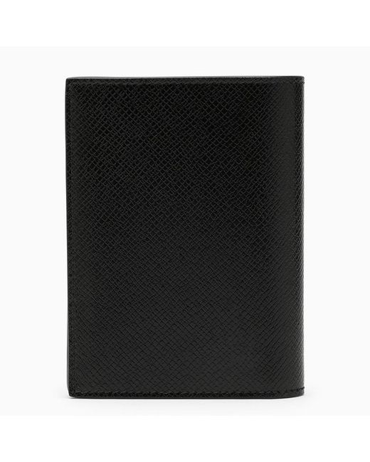 Saint Laurent Black Leather Card Wallet for men