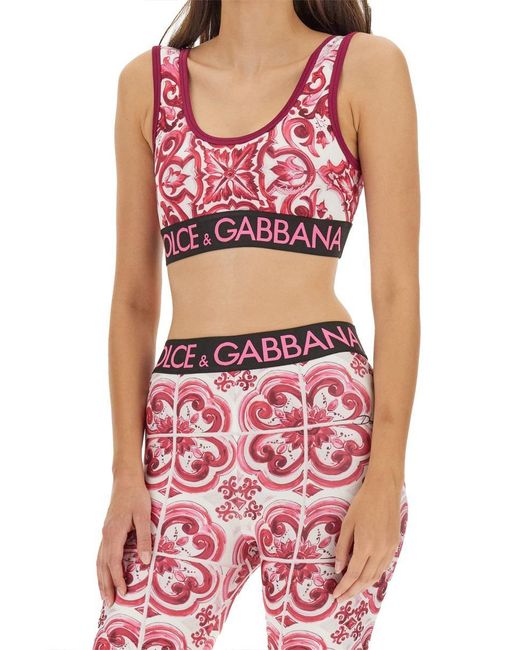 Dolce & Gabbana Red Technical Jersey Top