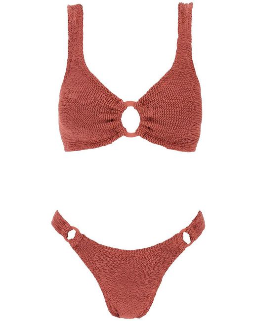 Hunza G Red Hallie Bikini Set