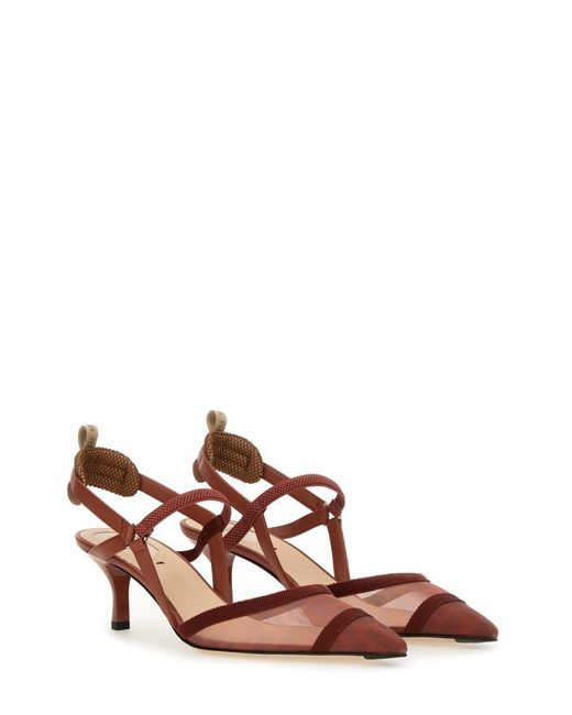 Fendi Brown Slingback "Hummingbird Lite"