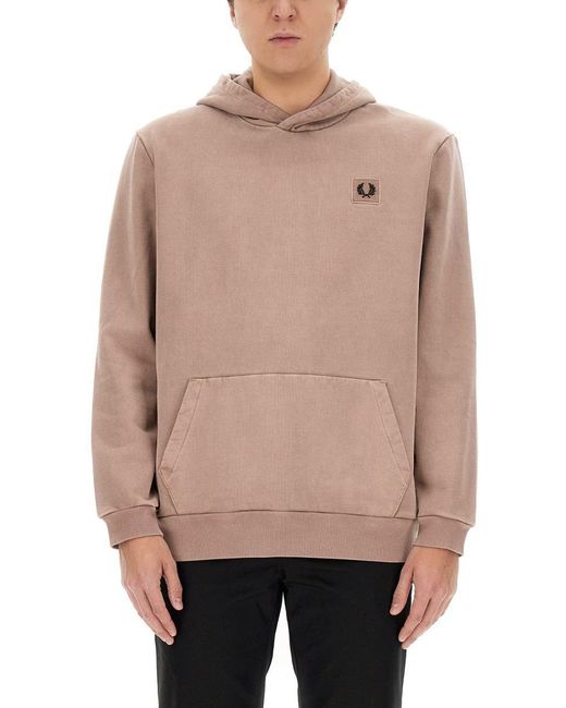 Fred Perry Pink Sweatshirt With Logo for men