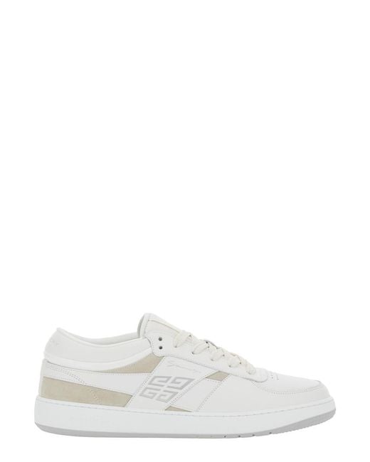 Givenchy White 'G Move' Low Top Sneakers With Logo Detail On The Side for men