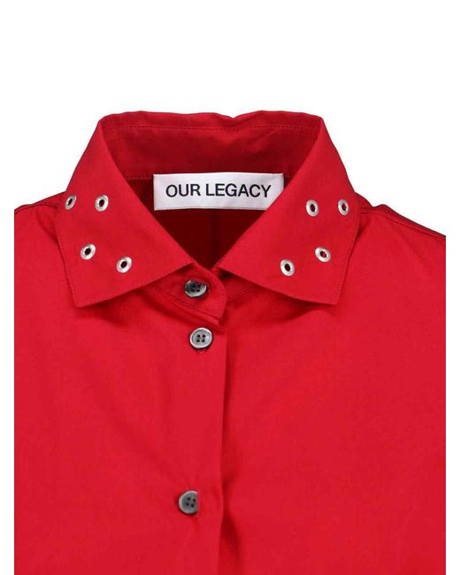 Our Legacy Red 'Frock' Chemisier Dress
