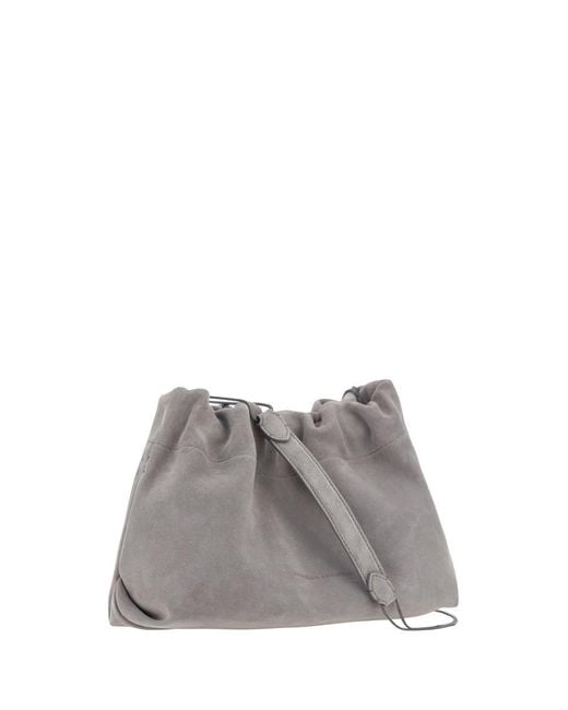 Brunello Cucinelli Gray Shoulder Bags